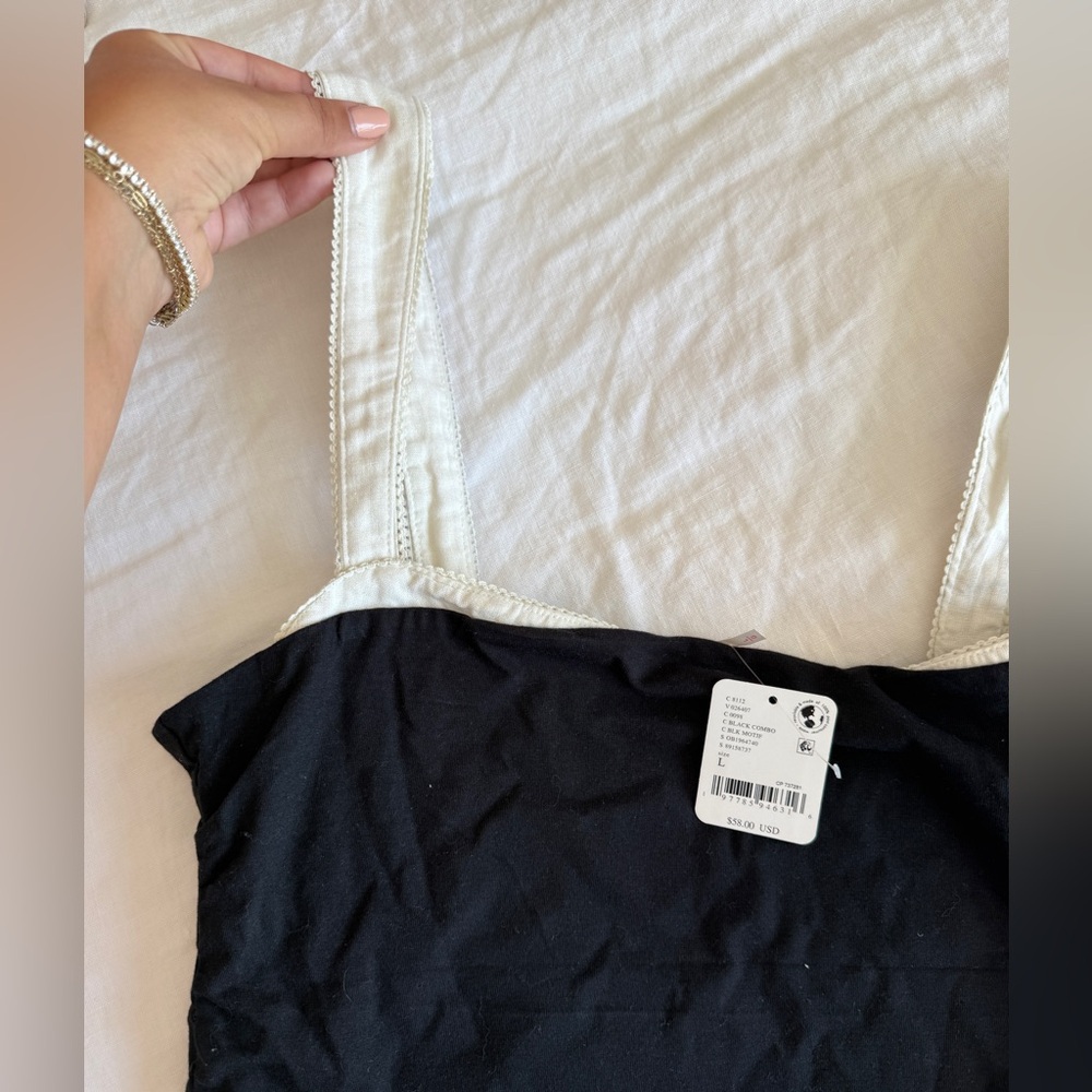 NWT Free People Black and White Women's Tank - Large - Picture 4 of 6